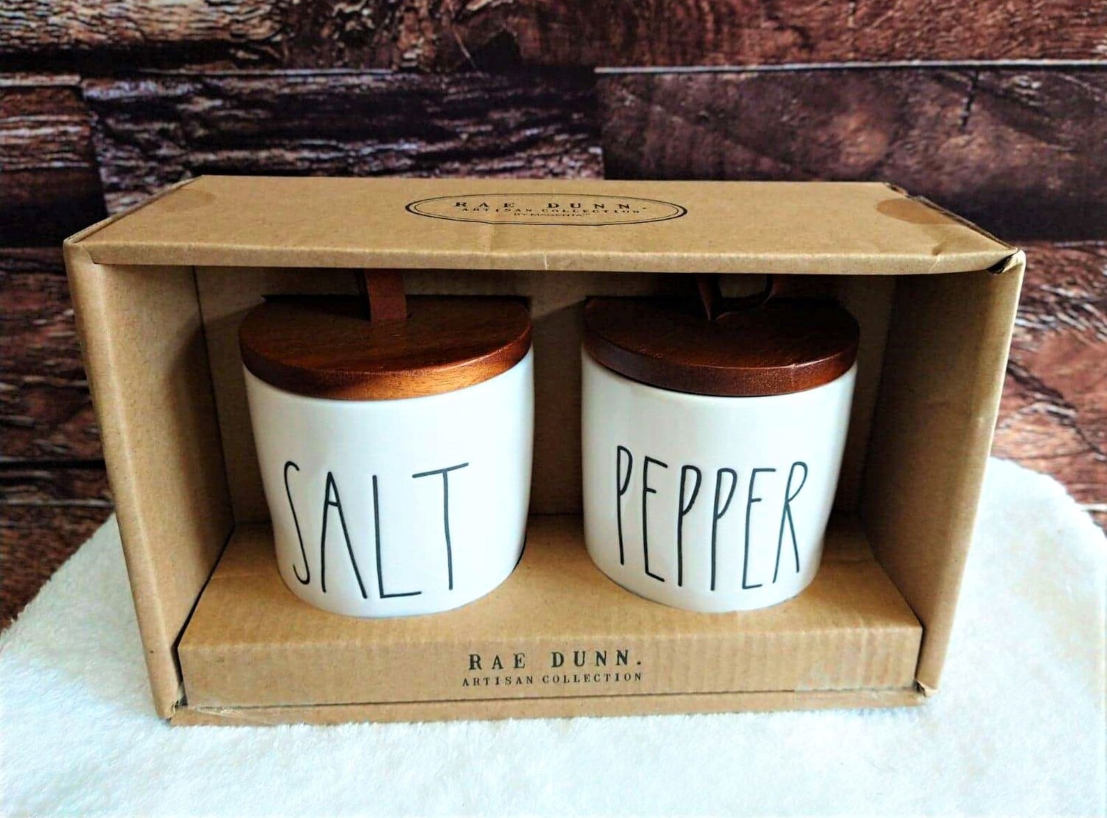 Rae Dunn Salt and Pepper Cellar Boxed Set Cellars With Etsy