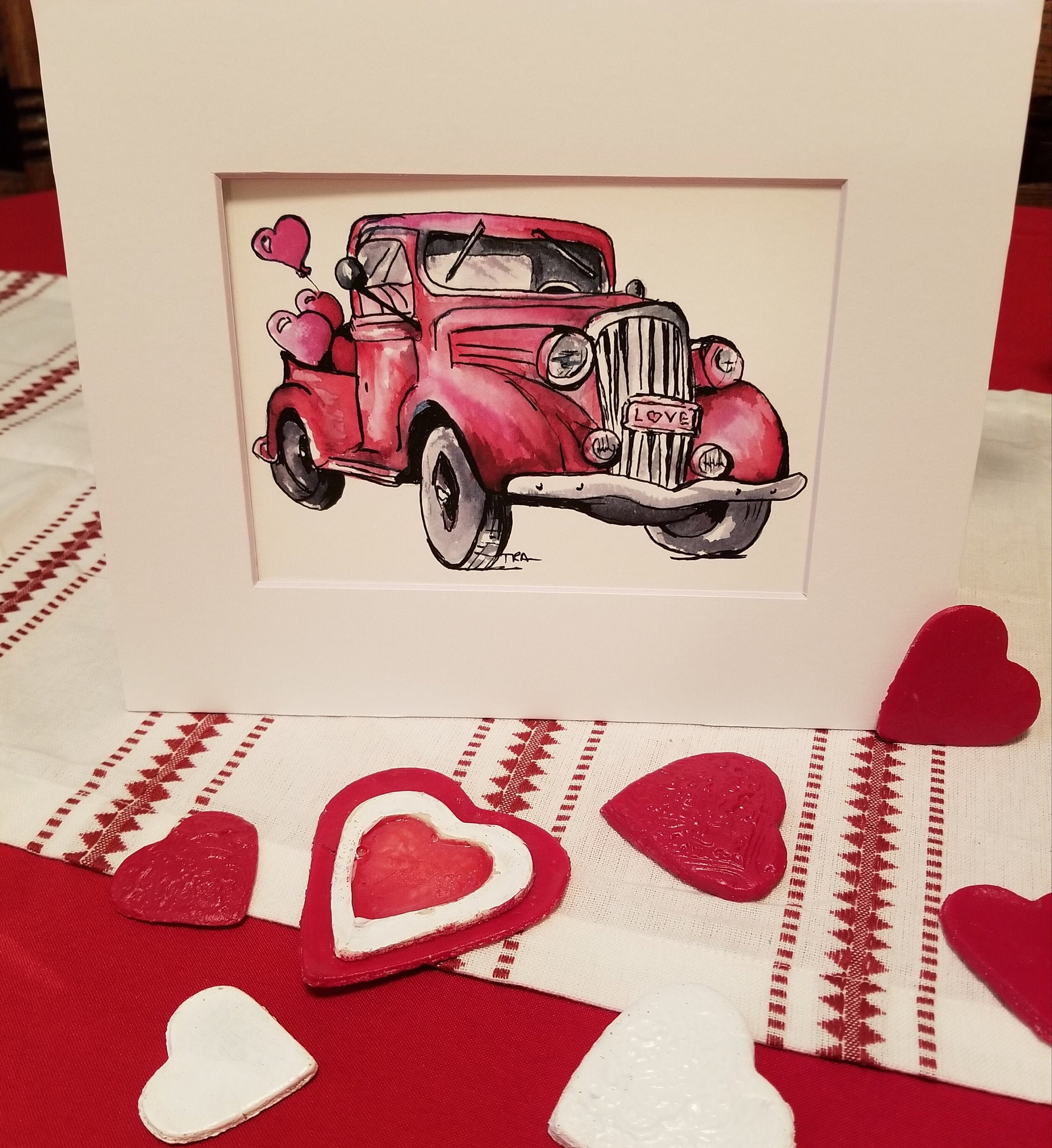 Red Truck Wall Art Vintage Red Truck Old Farmhouse Truck Etsy