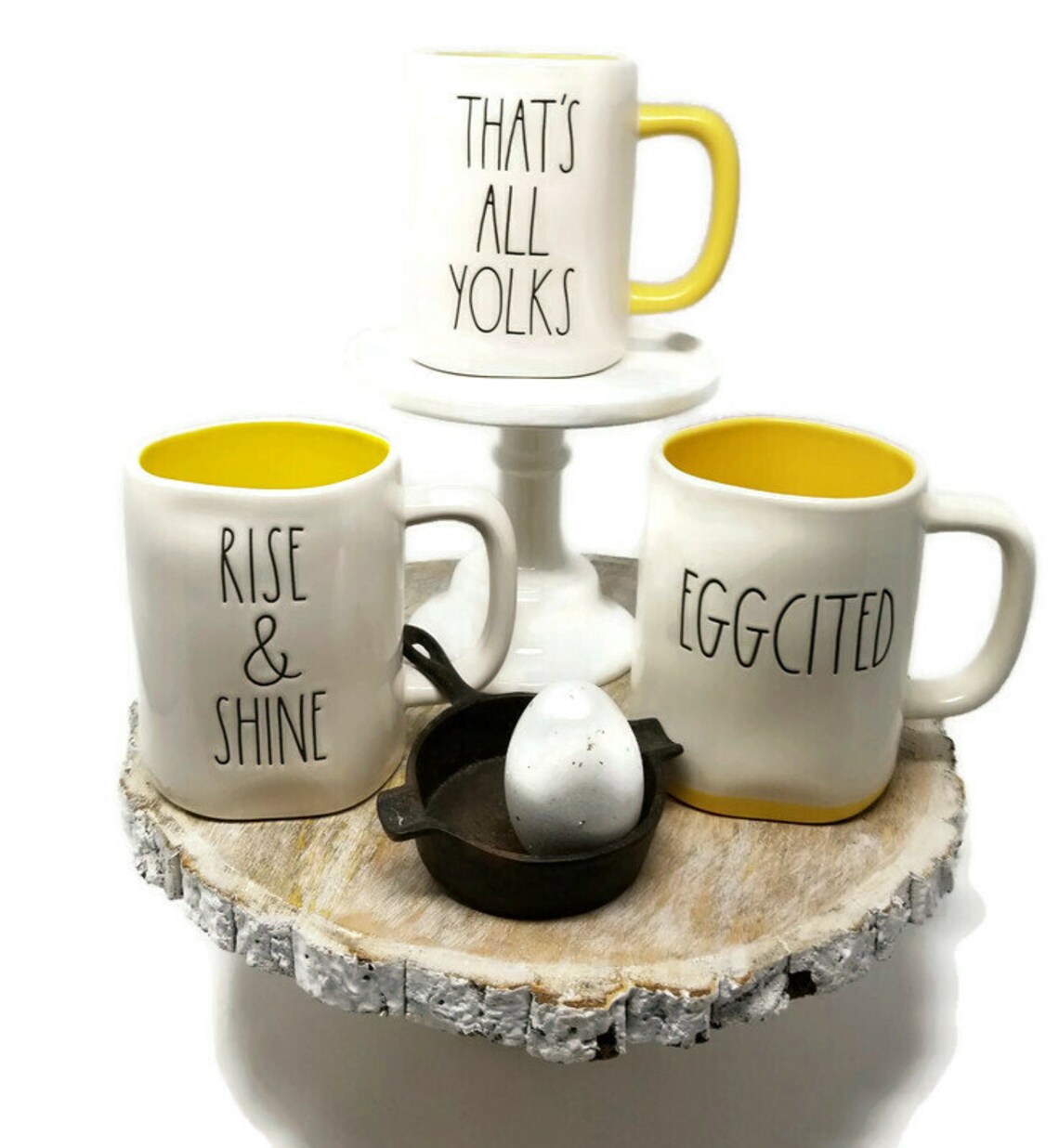 Rae Dunn coffee mug That's All Yolks Rise and Shine Etsy