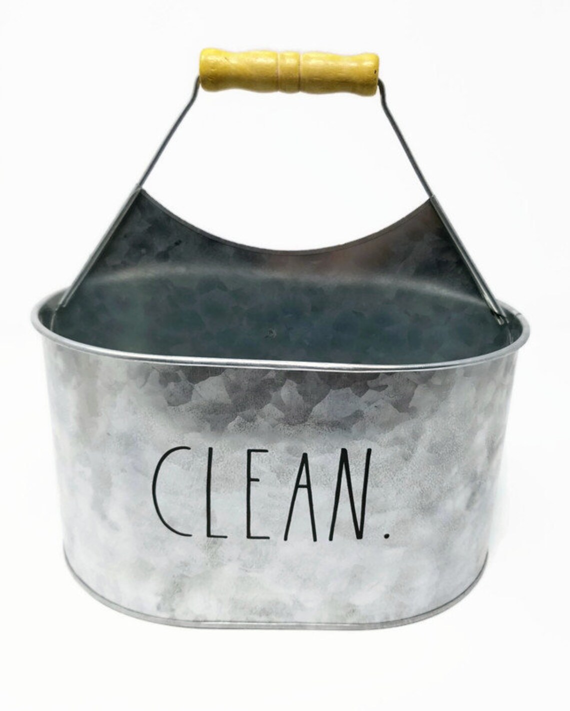 Rae Dunn CLEAN caddy Natural Not Painted Metal Cleaning Etsy