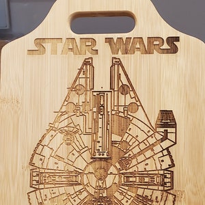 Star Wars Millennium Falcon Inspired Cutting Board is the Perfect Addition  to Any Star Wars Lovers Kitchen 