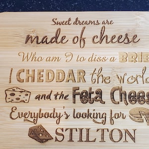 Sweet Dreams Are Made Of Cheese Who am I to diss a Brie, Funny cutting board, Housewarming, Custom Cutting Board, Charcuterie Board