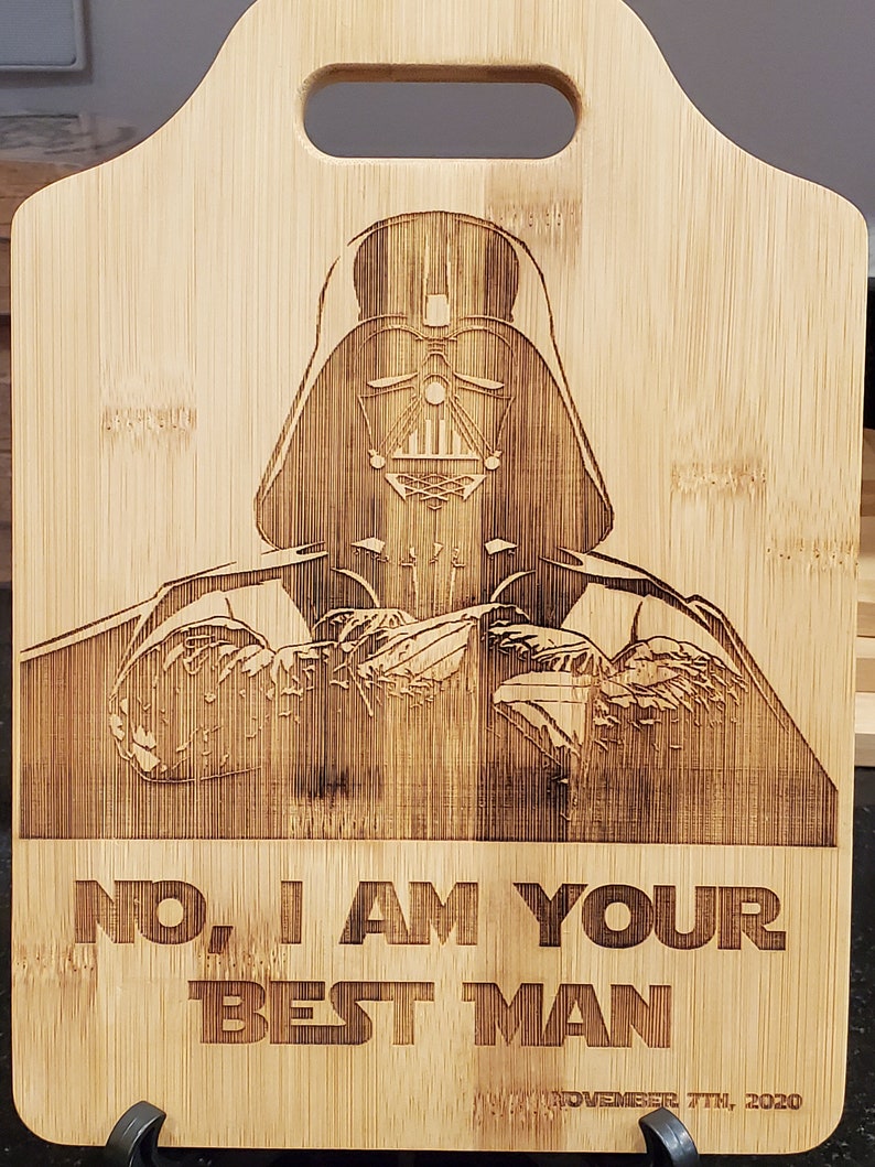Personalized Darth Vader Star Wars inspired cutting board is Etsy