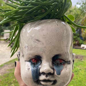 Größerer geschmolzener Tränen Schätzchen Kopf Übertopf