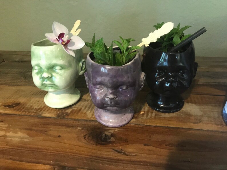 Baby Head Goblet Cocktail Glass Etsy