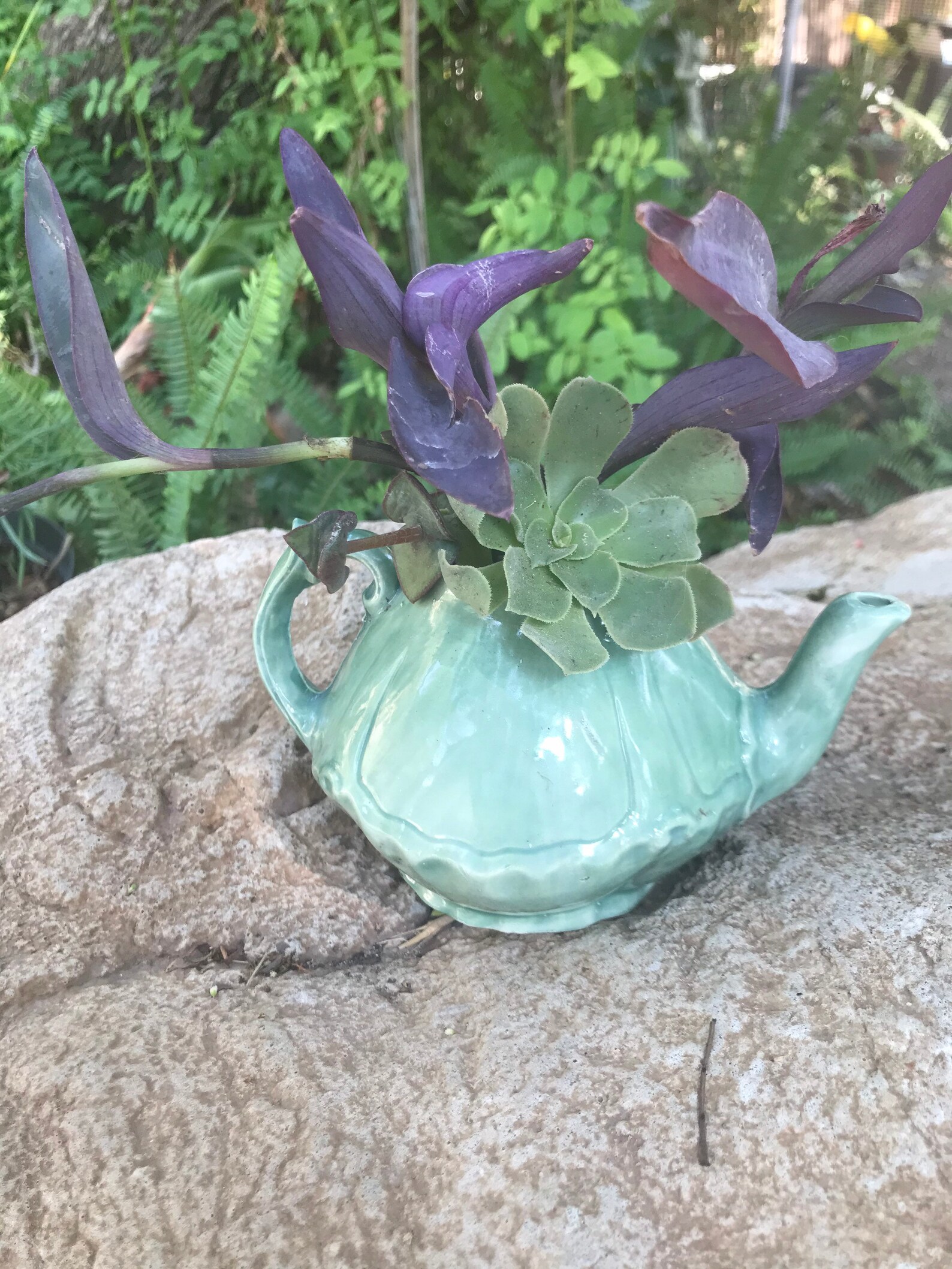 Teapot planter handmade with drainage Etsy