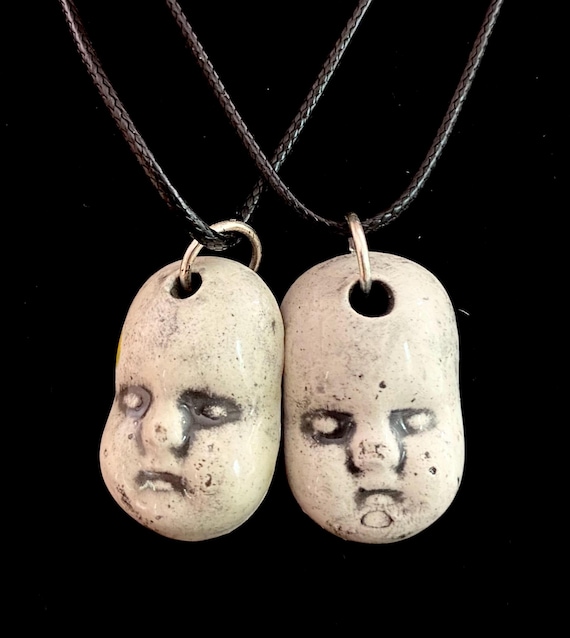 Ceramic Spooky Baby Doll Head Necklace - Etsy