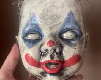 Clown baby head flower pot