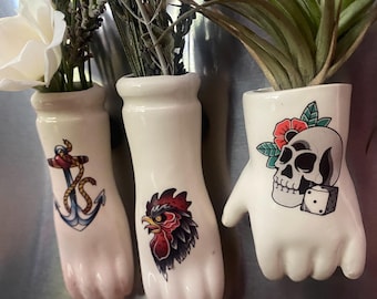 Bud Vase fridge magnets tattoo doll Hand