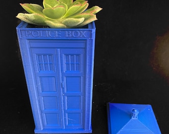 Tardis Dr Who 3D-planter met drainagegat