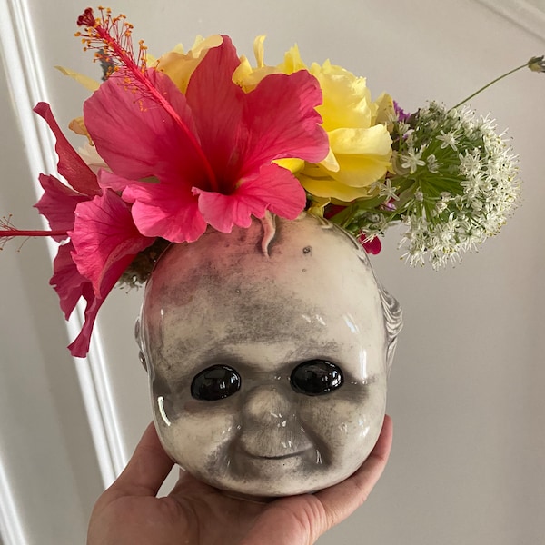 Creepy Kewpie vase