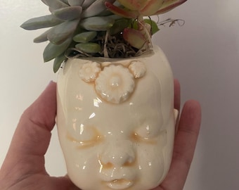 Small Flower baby head Planter