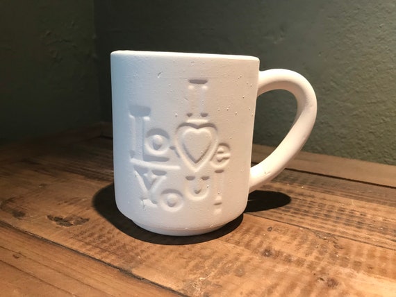 Mug I Love You Paintable Etsy