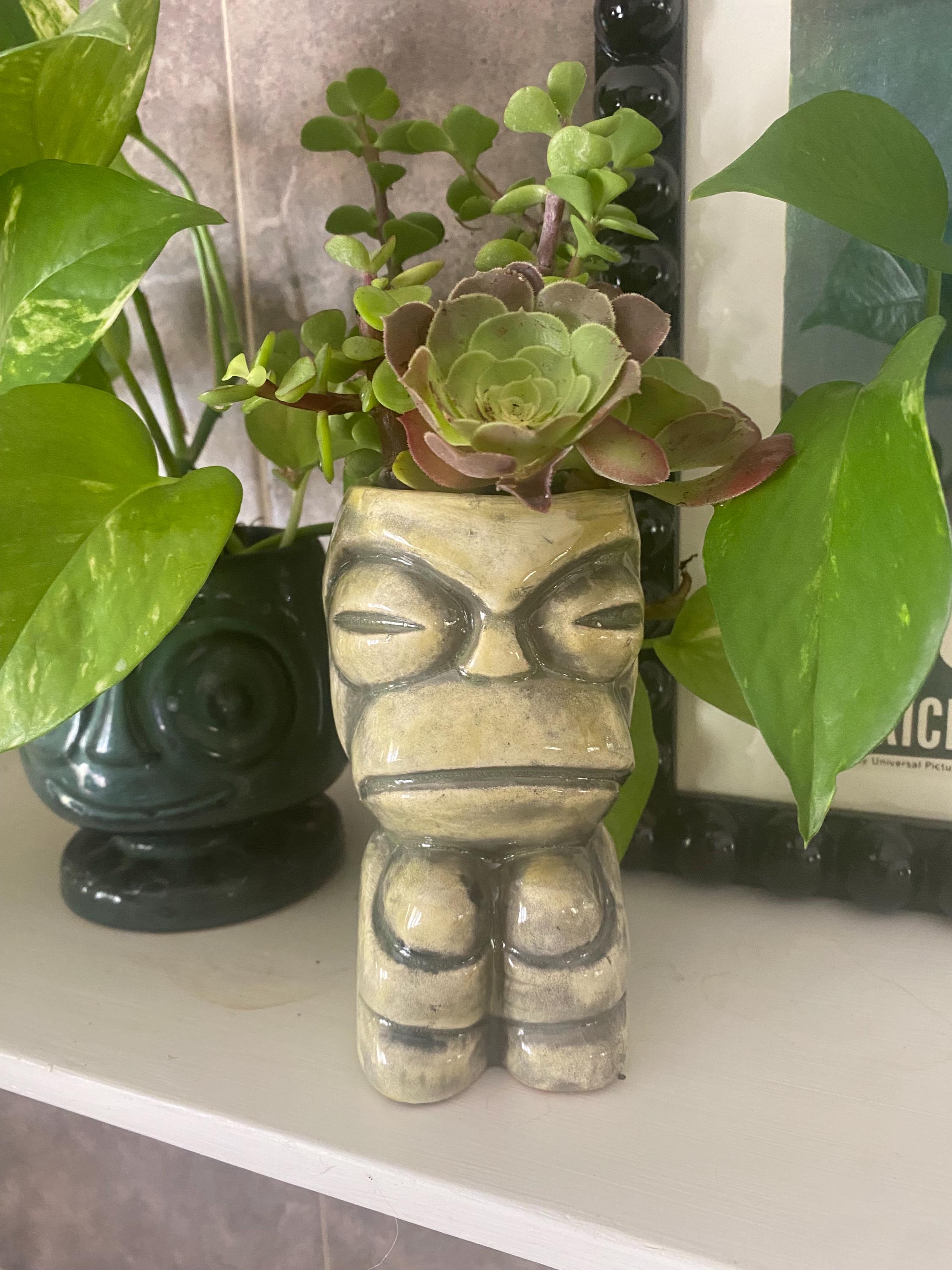 Tiki planter pot - Etsy 日本