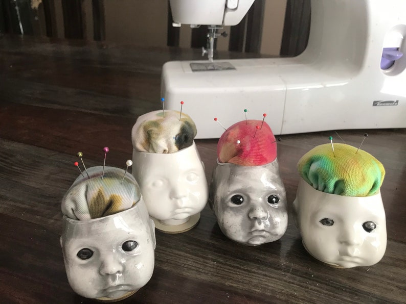 Doll Head Pin Cushions Etsy