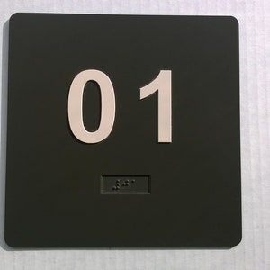 ADA Room Sign - Black 6 x 6 custom ADA compliant Signs