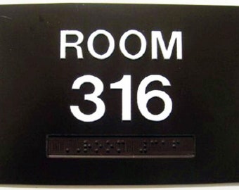 Free Shipping - Custom ADA Room Number Signs