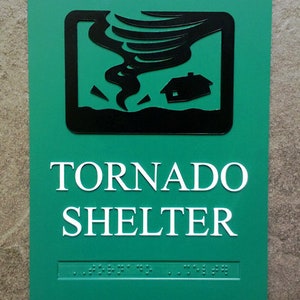 ADA Signs - 6x8 Green Tornato Shelter
