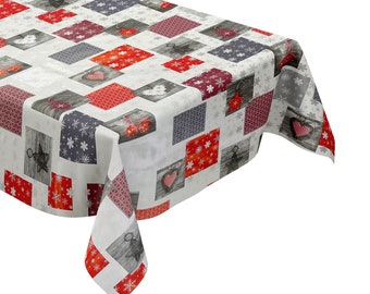Wachstuch-Tischdecke Weihnachten – Pflegeleicht & Rutschfest Mit Fleece-Rückseite (wahlweise Eckig, 50x140 Cm)