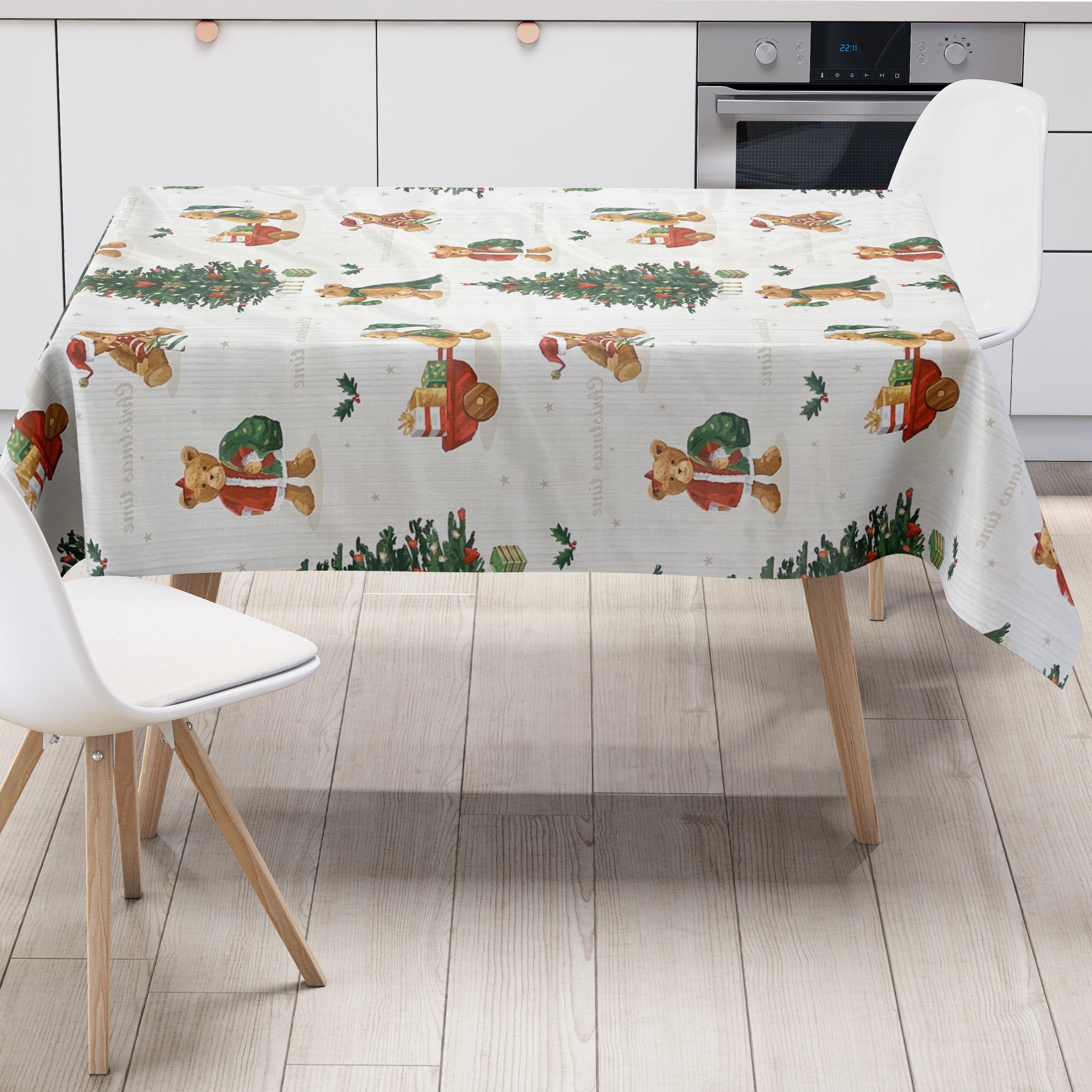 ANRO Hule Para Mesa (Forma Ovalada, 180 X 140 Cm), Diseño A Cuadros, Color Gris, Toalla, Oval 140 X 180cm