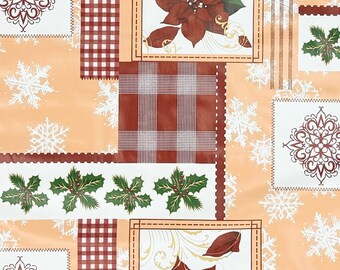 Wachstuch Tischdecke Weihnachten - Wählbare Größe (z.B. 90x240 Cm), Mit Fleece-Rückseite, Pflegeleicht