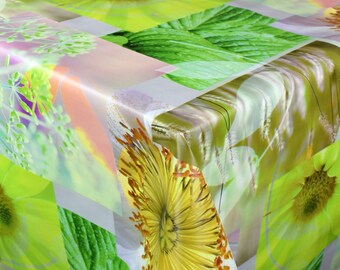 KEVKUS Wachstuch Tischdecke „Mohnblumen“ – Waschbar, Rutschfest & Mit Fleece-Rückseite | Wählbar In Eckig/rund/oval | Sonderanfertigung
