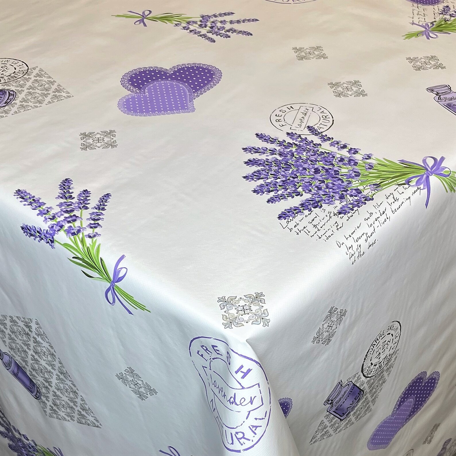 PVC Wachstuchtischdecke Violetta – Waschbar, Mit Vliesrückseite | Größe Wählbar, Hier 80x160 Cm