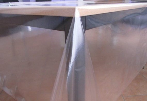 Film de table transparent nappe transparent Protection de la table 200 my  0,2 mm épaisseur carrée ronde ovale -  France