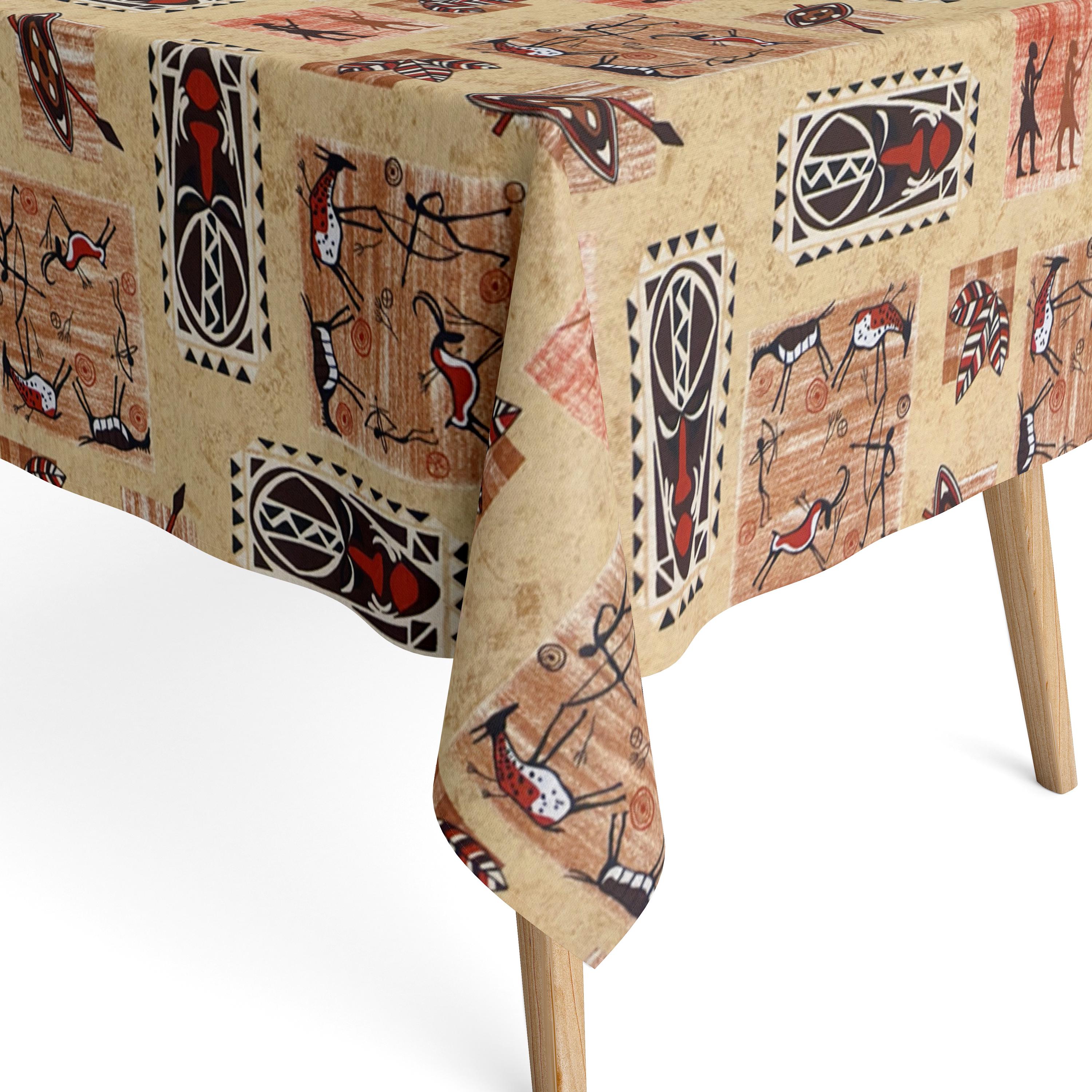 イル Jacquard Coated Cotton Textile Tablecloth NIARA CAMAL Africa