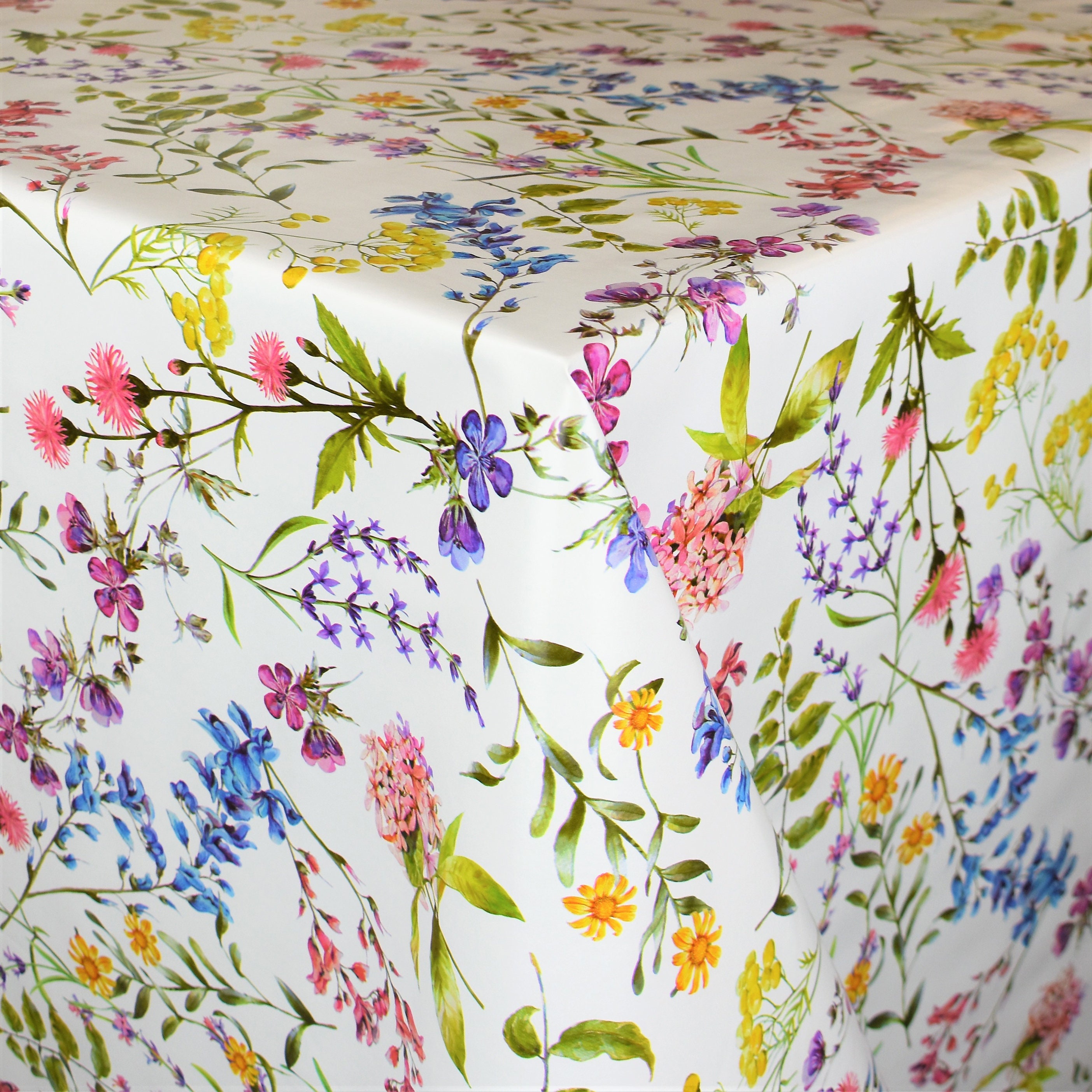 PVC Tischdecke Dahlia Creme Wachstuch