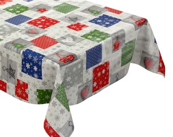 Weihnachts-Wachstuch Für Tisch – Meterware, Rutschfest, Mit Fleece-Rückseite, Viele Größen Wählbar (z.B. 50x140 Cm)