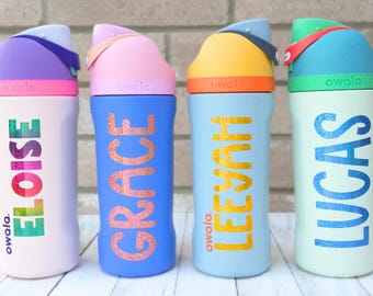 Sparkle Vinyl Name Decals, Personalized Stickers for Water Bottles and Tumblers, Custom Kids Name Labels for School