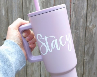 Trek Tumbler Name Decal, Customized Name Decals for 40 or 30 oz Simple Modern Tumbler, Personalized Name Sticker for Water Bottle, Large Cup