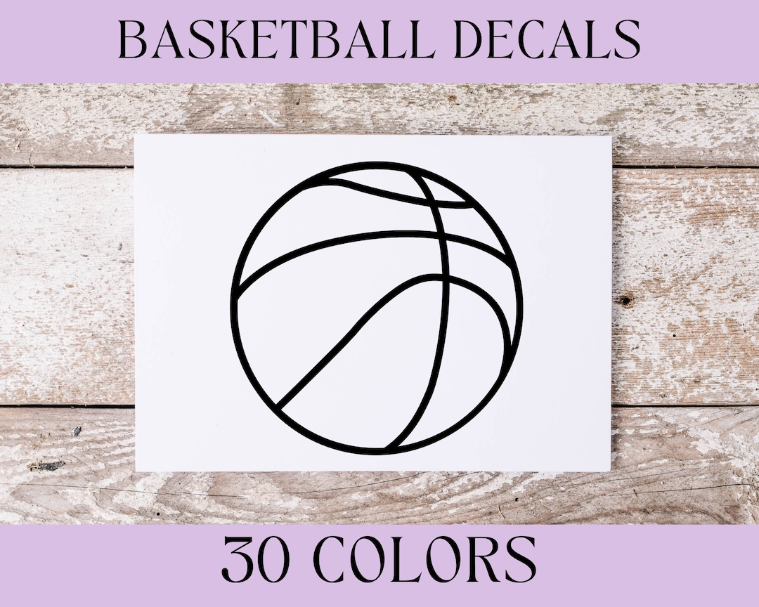 Basketball Vinyl Decal Basketball Sticker Holographic Vinyl Etsy