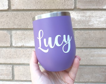 3 in size Tumbler Name Decal, Customized Name Decals for Drinkware, Personalized Name Sticker for Water Bottle, Cup, Glasses, Mugs