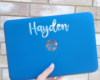 Laptop Name Stickers, Vinyl Name Decals for Computers, Tablets, Chrome Books, E-Readers, Personalized Name Labels for Kids, School, Work