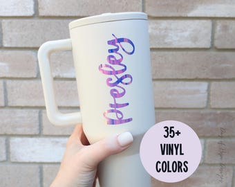 4 in Tumbler Name Decals, Personalized Vinyl Stickers to label your 40 oz tumblers, cups and water bottles