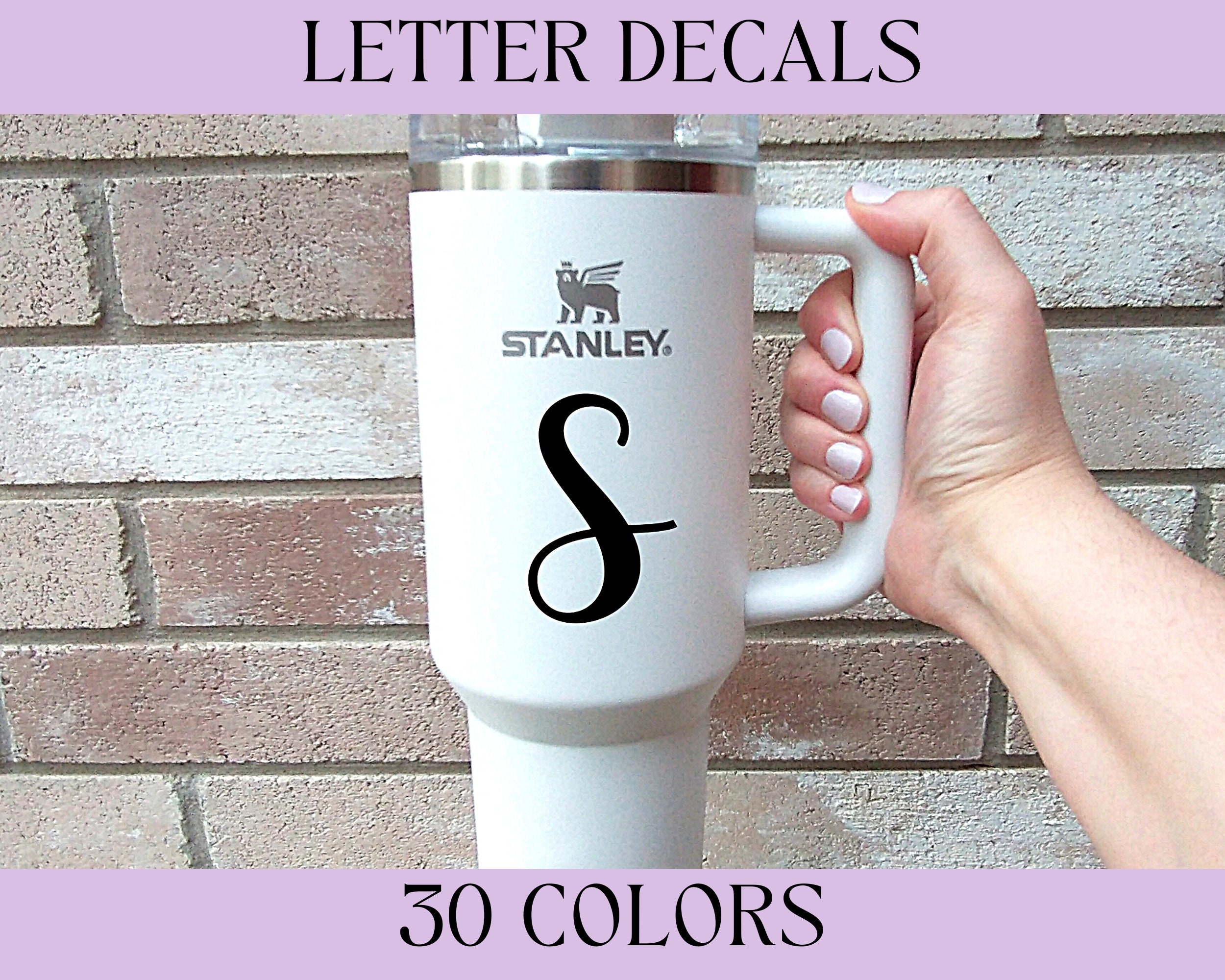 Shadow Monogram Sticker - Large (Stanley Cup Size) – Eleven Collection