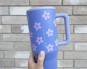 Retro Daisy Decals, Flower Stickers for Water Bottles, Cups, Tumblers, Laptops, Tablets, Helmets, Bikes