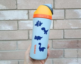 Dinosaur Decals - Set of 12 Vinyl Decals to decorate your water bottle, tumbler, cup, laptop, tablet, mirror, car