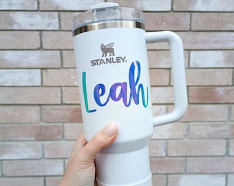 Tumbler Name Decal, Personalized Name Sticker for 40 oz Cups, Water Bottles | 4" Size