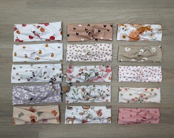 Babyhoofdband, kinderhoofdband, meisjeshoofdband, jersey, diverse designs, handgemaakt