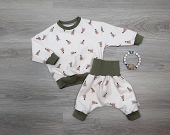 STOCKENTE / Handgemachte Baby & Kinderkleidung / Sweater, Pumphose oder Strampler / Wunschmotiv / Mitwachskleidung / Babys und Kinder