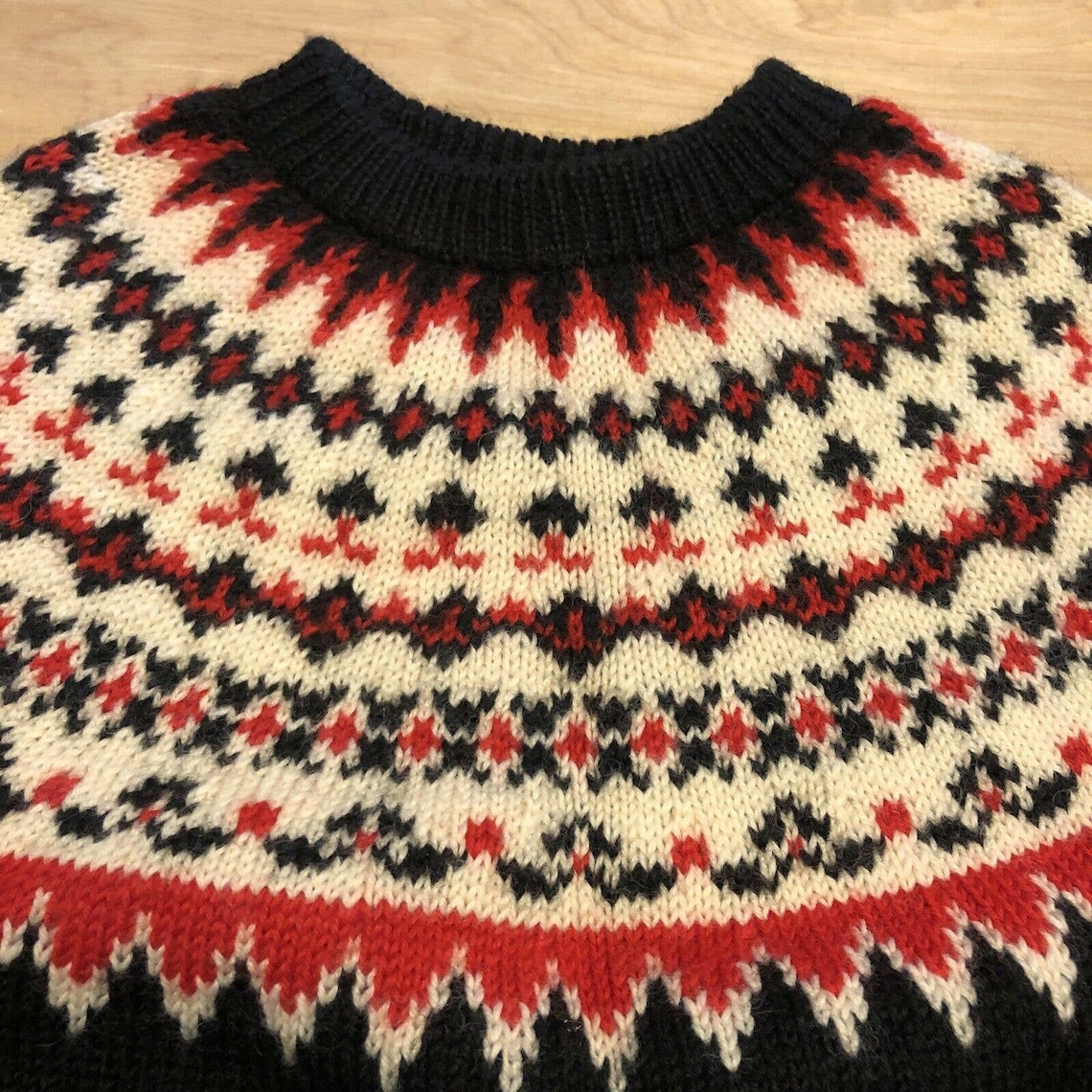 RARE Vintage 1960 noruego /escandinavo jersey de lana de punto Etsy