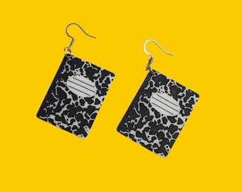 Composition Notebook English Teacher Statement Earrings - Laser Cut Acrylic