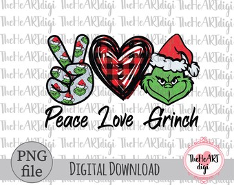 Download Peace Love Grinch Etsy