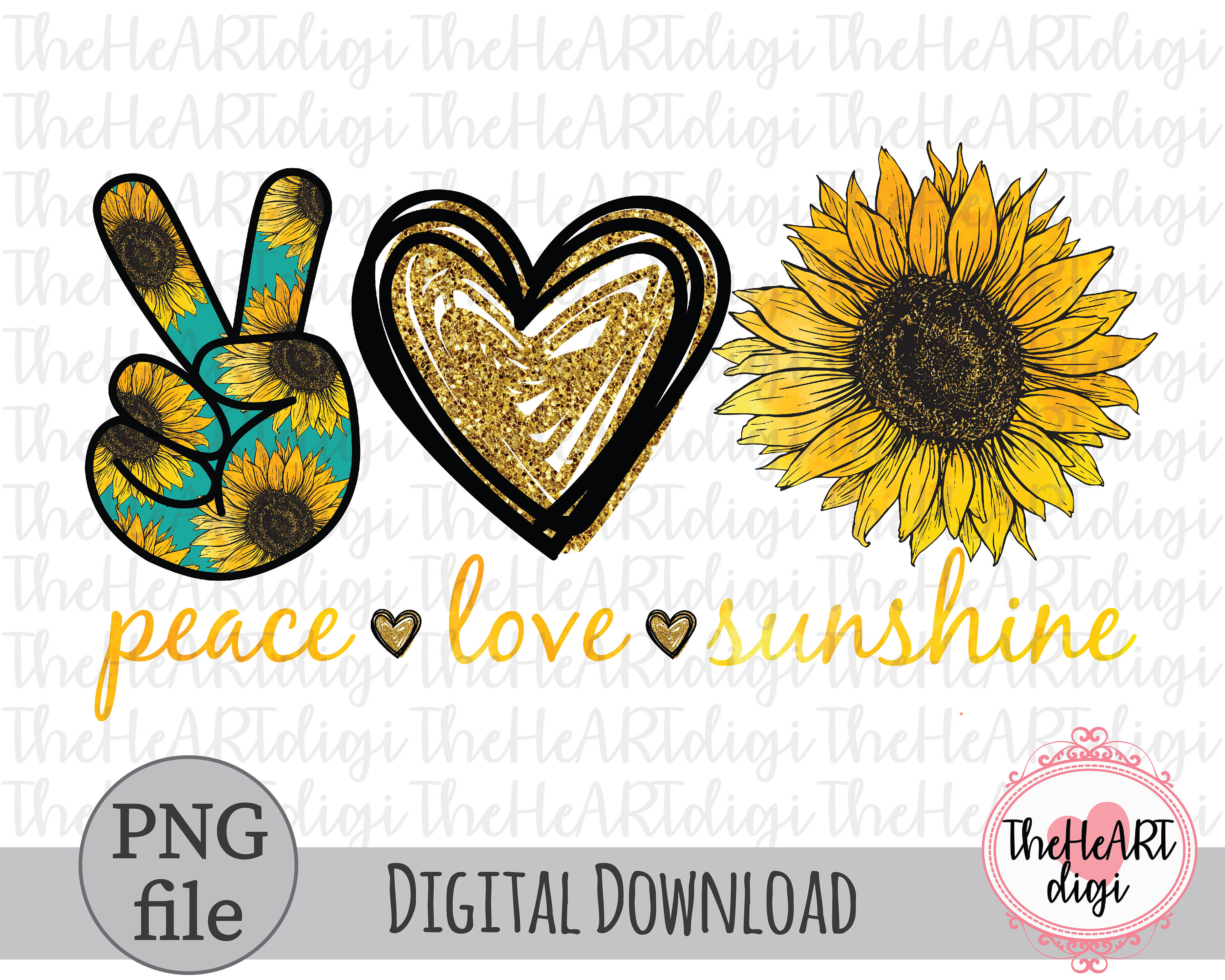 Free 290 Peace Love Sunflower Svg Free SVG PNG EPS DXF File