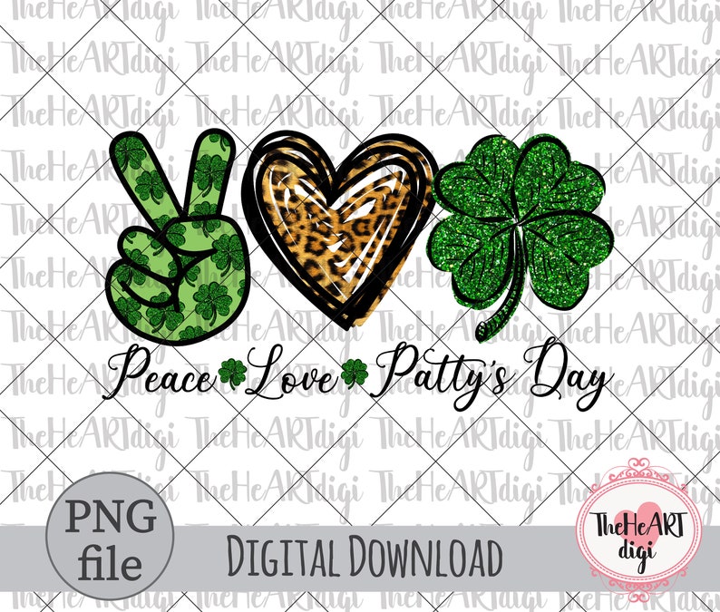 Patricks Day January Bundles Peace Love Pharmacy PNG Instant Download Sublimation Printable Instant Download St