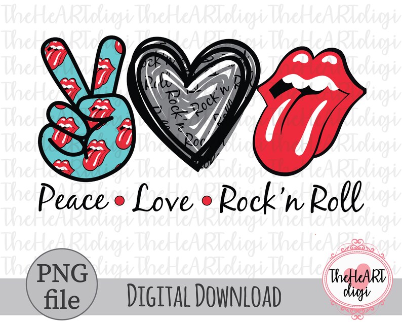 Free Free 176 Peace Love Rock And Roll Svg SVG PNG EPS DXF File