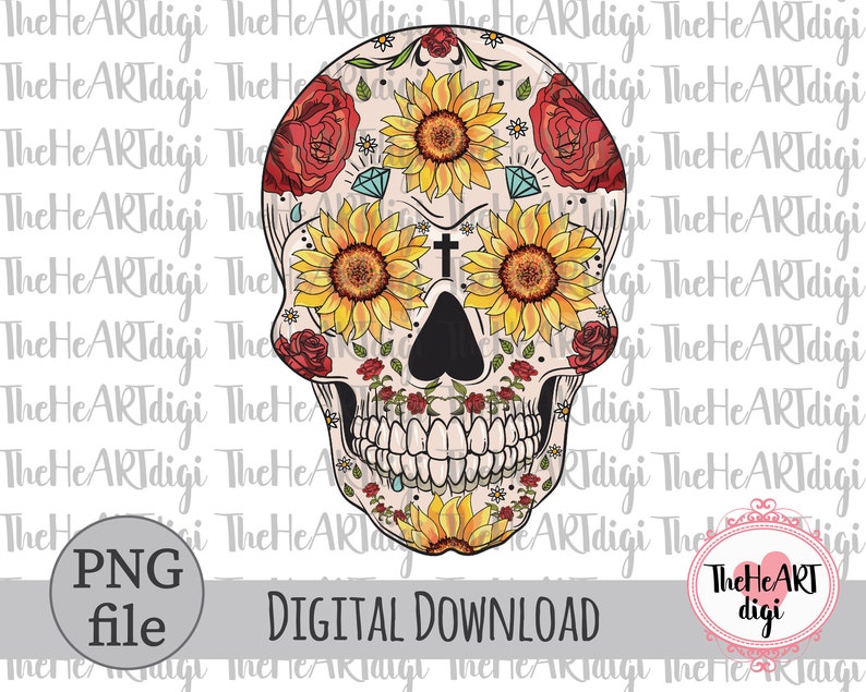 Free Free 350 Sunflower Sugar Skull Svg SVG PNG EPS DXF File